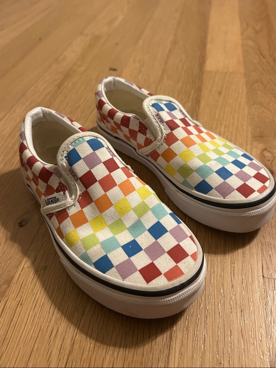 Vans Other - Vans Kids Slip-On Checkerboard Sneakers - Rainbow Multicolor